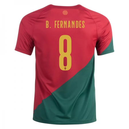 Billiga Fotbollströjor Portugal B.Fernandes 8 Hemma tröja WM 2022 Kortärmad